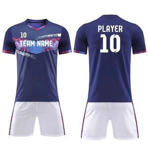 Uniforme de Fútbol Profesional Unisex, Conjunto de Camiseta de Manga Corta y Pantalones Cortos, Servicio OEM, Personalización, 100% Poliéster, Secado Rápido - Product Image 5