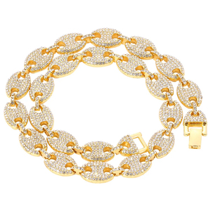 IGI Certified Brilliant Cut <b>Chain</b> S925 Silver <b>Iced</b> <b>Out</b> Hip Hop Necklace Gold Plated VVS Moissanite Diamond Cuban <b>Chain</b> for Men - Product Image 1