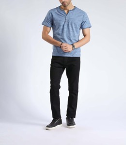 Pakistan Made OEM Customizable Men T-<b>Shirts</b> Trendy Button Neck T-<b>Shirt</b> Soft Cotton Relaxed Fit Modern Streetwear Style - Product Image 3