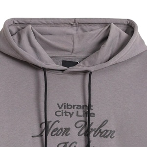 Vente en gros 2025 sweat à capuche d'hiver décontracté surdimensionné pour hommes 100% coton avec sérigraphie HD et soie sweat-shirt graphique à motif solide - Product Image 3