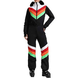 Traje de Esquí de Una Pieza para Mujer, Impermeable, Cortavientos, Mono para Snowboard, Traje de Nieve Aislado para Deportes de Invierno al Aire Libre - Product Image 1