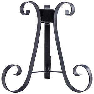 Ambiente Estilo de vida alta calidad al aire libre Patio jardín decoración hecha a mano Metal mirando bola soporte negro polvo recubierto ornamento - Product Image 1