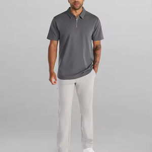 Camisetas de Golf Deportivas de Verano para Hombre, Estilo Nuevo, de Alta Calidad, Jersey Sólido con Cierre de Cremallera de un Cuarto - Product Image 2