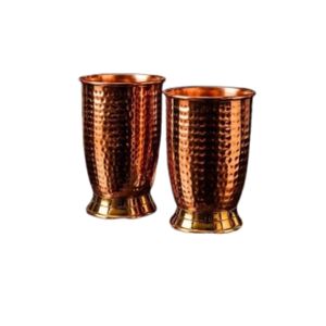 Handcrafted Pure Copper Tumbler <b>Vintage</b> Hand Hammered Drinking Water Cup Eco-Friendly Metal Barware Bar <b>Glassware</b> - Product Image 4