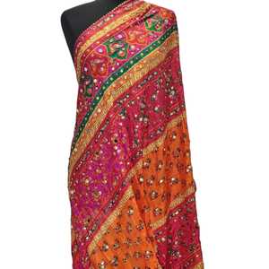 Fashion Mirror Work <b>Shawl</b> Traditional Scarves <b>Shawls</b> & Hijab Luxury Embroidered <b>Wrap</b> for Women Cultural Festive Occasion Wear - Product Image 1