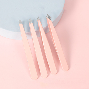 Professional Eyebrow Tweezers Stainless Steel Precision Slant Tip Tweezer Hair <b>Removal</b> Beauty <b>Tool</b> Custom Logo Wholesale - Product Image 3