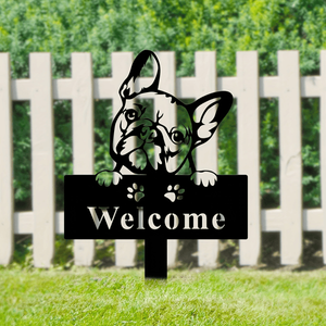 CIFbuy Statua Vintage di Bulldog Francese per Decorazione Giardino Esterno e Patio, Insegna di Benvenuto, per TikTok e Servizio di Ritiro Temu - Product Image 2