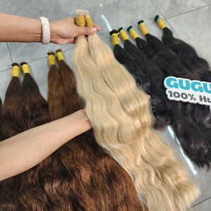 GUGU HAIR Extensions de cheveux vierges vietnamiens de qualité supérieure, double trame, double tirage, toutes couleurs, 100 % cheveux humains - Product Image 5