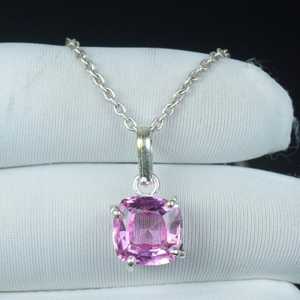 Pendentif en kunzite rose naturelle en forme de larme, argent sterling 925, pierre de naissance de février, cadeau pour elle - Product Image 4