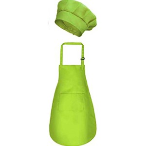 Tablier de Chef Vert avec Chapeau Unisexe pour Adulte – Ensemble de Cuisine en Stock - Product Image 1