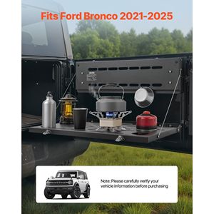 Mesa Plegable para Puerta Trasera de Ford Bronco 2021-2025, Capacidad de Carga de 88 Libras, Acero al Carbono, Panel Molle, Mesa Desplegable para Acceso a la Puerta Trasera - Product Image 2