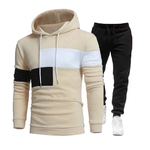 Survêtement de fitness de haute qualité pour hommes personnalisé en gros de nouveaux modèles de vêtements de sport à panneaux avec impression solide survêtement pour hommes - Product Image 1