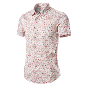 Chemise à manches courtes pour homme, à fleurs, boutonnée, style vintage rétro, imprimé plage, hawaïenne, chemise homme - Product Image 3
