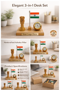 Soporte de Escritorio Personalizado de Madera PrimeDesk con Impresión para el Regreso a Clases y el Día de San Valentín - Product Image 2