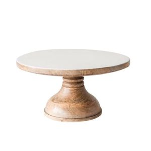 Eco Friendly Round Wooden <b>Cake</b> Stand Natural Acacia Wood Dessert Pedestal Holder Rustic Pastry Display <b>Server</b> for Party Events - Product Image 6