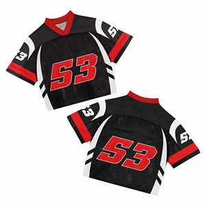 Custom Sublimated Mesh Ice Hockey Jersey Men's Short Sleeve V-Neck Breathable Sportswear with Number 53 Print - Product Image 1