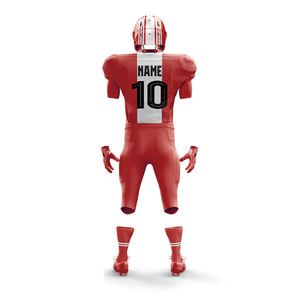 Fournisseur direct d'usine, uniforme de football américain respirant à manches courtes, imprimé par transfert thermique, taille plus, nouveau design - Product Image 4