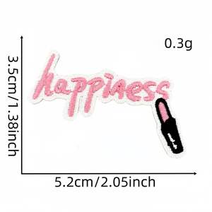 Factory Wholesale Embroidery Patch Custom Diamond Shape Thread Badge for <b>Jackets</b> Caps Bags Clothing Heat Press Iron On Sew On Ap - Product Image 1