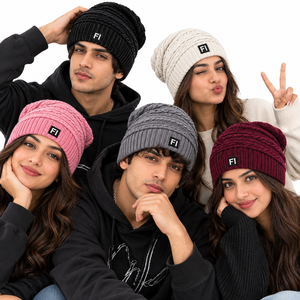 Wholesale Private Label <b>Slouchy</b> Cable Knit <b>Beanies</b> Custom Logo Ribbed Cuff Winter Cap Soft Warm Fashion <b>Hat</b> for Women's USA - Product Image 3