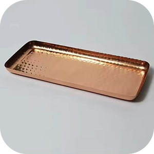 Bandeja Redonda de Metal para Postres, Bandeja Especial de Metal para el Ramadán, Portavasos de Metal para Café y Té, Bandeja de Metal para Servir Alimentos, Frutas y Verduras, Bandejas Decorativas - Product Image 5