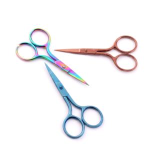 Professional Stainless Steel Grooming Scissors for Personal Care Custom Logo Facial Hair <b>Removal</b> and Eyelash <b>Trimming</b> Scissors - Product Image 5