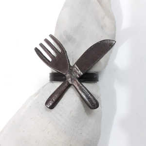 Ronds de serviette de moulage en métal uniques faits à la main Style de conception orientale pour les fêtes - Product Image 2