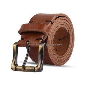 Ceinture décontractée en cuir de haute qualité à la mode pour hommes avec boucle en laiton élégante à épingle à rouleau ceinture décontractée d'affaires pour unisexe - Product Image 1