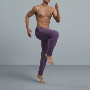 Pantalones Deportivos Morados para Hombre 2026, con Logotipo de la Marca Flame, Cintura Elástica, Estilo Casual, de Algodón de Peso Medio, Corte Regular, para Otoño - Product Image 3