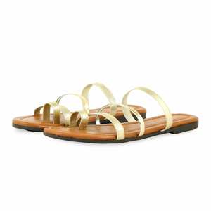 Pantoufles plates dorées - Product Image 3