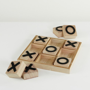 Juego de Mesa Tic Tac Toe de Madera de Lujo con Piezas de Latón, Juego de Estrategia Decorativo - Product Image 3