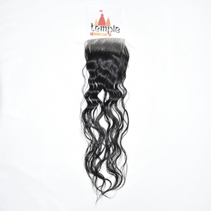 Extensions de cheveux pour femmes 4*4 HD Closure, 100% naturelles, couleur naturelle, cheveux indiens alignés, ondulations profondes, non traités chimiquement, vente en gros - Product Image 5