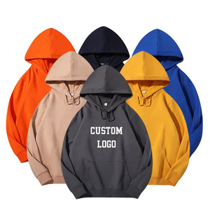 เสื้อฮู้ดดี้ปักโลโก้ตามสั่ง ผ้าฝ้ายถัก 100% สีพื้นเรียบง่าย เสื้อฮู้ดลำลองผู้ชาย พิมพ์ลายด้านหน้า ทรงปกติ ใส่ได้ในฤดูใบไม้ร่วง - Product Image 3