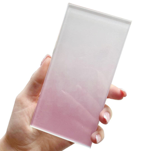 Vente en gros de tuiles rectangulaires pour extensions de cils en acrylique, écologiques, professionnelles, motif chat noir mignon, de haute qualité, avec paillettes roses - Product Image 5