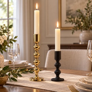 Nuevo y Exclusivo Candelabro de Metal de Lujo, Moderno Portavelas Largo y Cónico, Decoración Elegante para el Hogar, Bodas y Cenas, Decoración de Lujo - Product Image 1