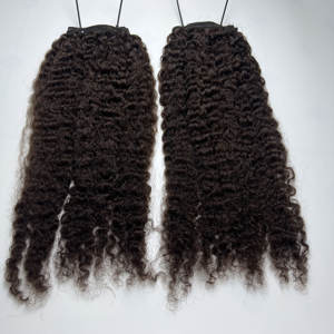 Paquets bouclés birmans sans enchevêtrement extensions de cheveux bouclés de couleurs naturelles doublement étirées du Vietnam - Product Image 2