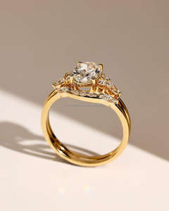 IGI/GIA Lab Grown Diamant taille ovale Vintage 14k Or jaune Bague de mariage/fiançailles unisexe pour les fêtes d'anniversaire - Product Image 3