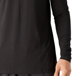 T-shirt de sport à manches longues pour homme, noir, à séchage rapide, respirant, haut de gamme pour la salle de sport, la remise en forme et l'entraînement - Product Image 6