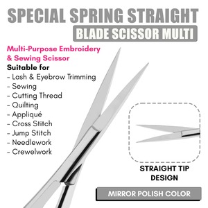 Silver Stainless Steel <b>Cuticle</b> <b>Scissors</b> Straight Blade Sharp Tip Custom Logo Right-Handed Manicure for Nail Art and Beauty Salon - Product Image 3