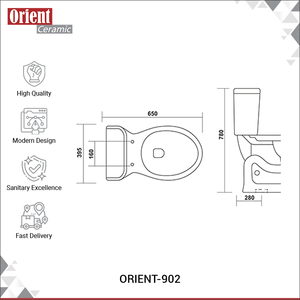 สุขภัณฑ์แบบตั้งพื้น 2 ชิ้น ผลิตในอินเดีย ราคาตลาดดีที่สุด ขายดีที่สุด เหมาะสำหรับใช้ในบ้านและเชิงพาณิชย์ - Product Image 3