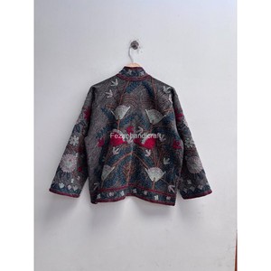 Wholesale 100% Cotton Suzani Jacket Hand <b>Stitch</b> Short Unisex Jacket <b>Coat</b> Uzbek Embroidery Jacket - Product Image 5