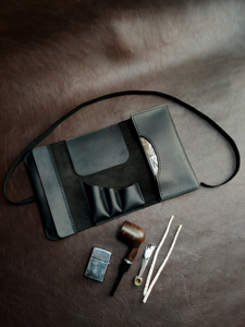 Estuche Enrollable para Pipas de Tabaco, Hecho a Mano, de Cuero Genuino, Resistente, a Prueba de Olores, Accesorios Personalizados para Fumar (110 Caracteres) - Product Image 6