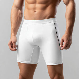 Pantalones Cortos de Cuero PU Sólido para Hombre, Cintura Elástica Alta, Transpirables, Ecológicos, para Ciclismo - Product Image 5