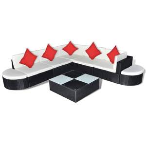Conjunto Modular Grande para Patio de 8 Piezas, Acero con Recubrimiento en Polvo Negro, Muebles Resistentes para Exteriores - Product Image 2