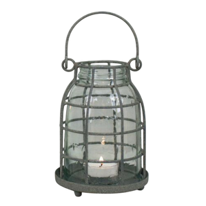 Artisanat – Porte-bougie votif en fer et verre noir fini pour décoration de maison, Noël, mariage – Suspension décorative - Product Image 3