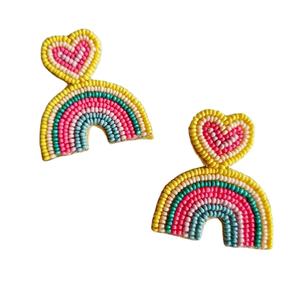Elegante hermoso diseño en forma de corazón bordado con cuentas pendientes de gota de moda nueva moda hecha a mano por Hiba Enterprises - Product Image 5