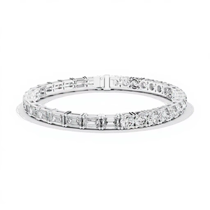 Pulsera de tenis única 2 en 1 con diamantes cultivados en laboratorio en oro blanco de 18 quilates para uso diario/oficina, bodas, compromisos, regalos para mujeres - Product Image 1