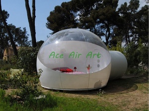 Tente <span class=keywords><strong>bulle</strong></span> gonflable <span class=keywords><strong>transparente</strong></span> en PVC avec tunnel pour le glamping en plein air, les centres de villégiature, les mariages et la location de vacances - Product Image 4