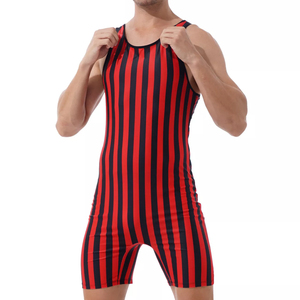 Gym Training Weightlifting Men <b>Singlet</b> Wrestling Suit Fitness Wear Solid Colors Spandex/Polyester Breathable Quick Dry <b>Running</b> - Product Image 5
