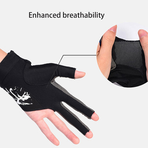 Guantes Profesionales de Snooker para Mano Izquierda y Derecha, con Malla Transpirable en la Parte Posterior y Palma de Cuero Liso, para Deporte de Billar - Product Image 2