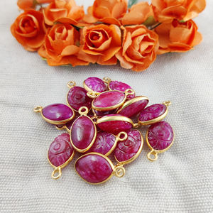 Colgante de Plata de Ley 925 con Gema Natural Ojo Turco - Charm Marquise de 8x12MM con Baño de Oro para Fabricación de Joyas - Product Image 3